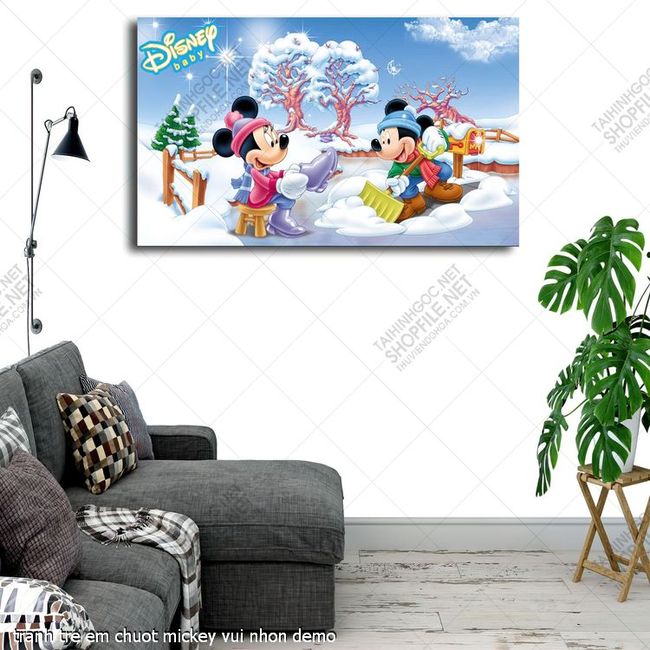 tranh tre em chuot mickey vui nhon
